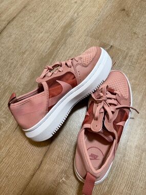 Nike Women's Coral Pink Platform Sneakers